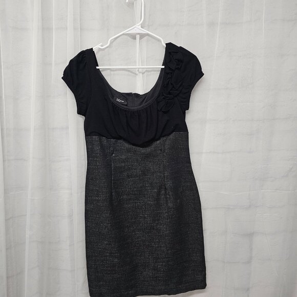 Vintage Iz Byer Dress Y2K Black Denim Retro Bodycon 11 - Picture 10 of 14